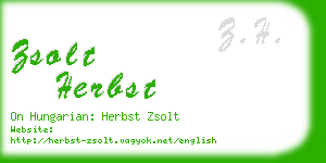 zsolt herbst business card